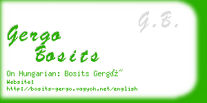 gergo bosits business card